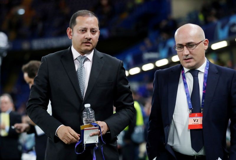 Valencia president Anil Murthy (L) before the match REUTERS/Hannah McKay/Files