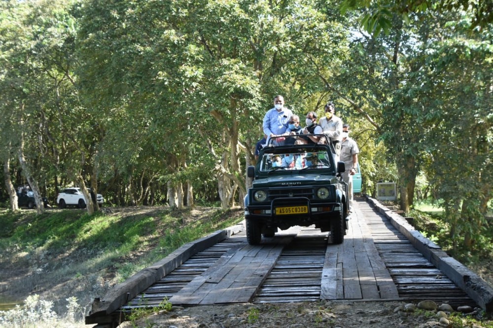 After 7 months, world fame Kaziranga National Park in Assam opens for tourists. (IANS Photo)