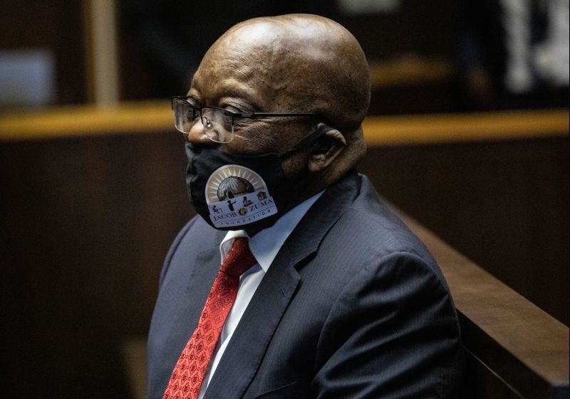 Former South African President Jacob Zuma appears in court on charges of fraud, racketeering and money laundering in Pietermaritzburg, South Africa on June 23, 2020. (REUTERS File Photo)