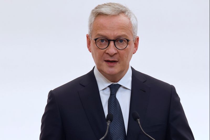 French Economy and Finance Minister Bruno Le Maire speaks during a press conference to present the details of new restrictions aimed at curbing the spread of the coronavirus disease (COVID-19), announced the day before by the president, in Paris, France, October 15, 2020.  (REUTERS File Photo)