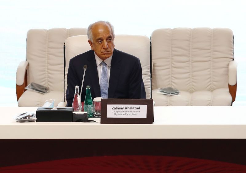 Zalmay Khalilzad, U.S. envoy for peace in Afghanistan is seen before talks between the Afghan government and Taliban insurgents in Doha, Qatar September 12, 2020. (REUTERS File Photo)