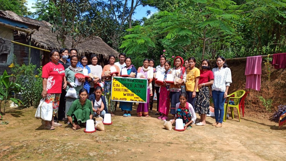 Officials with farmers and others during the launching of Farm School at Nungying, Wokha on October 8. (Photo Courtesy: ATMA Wokha) 