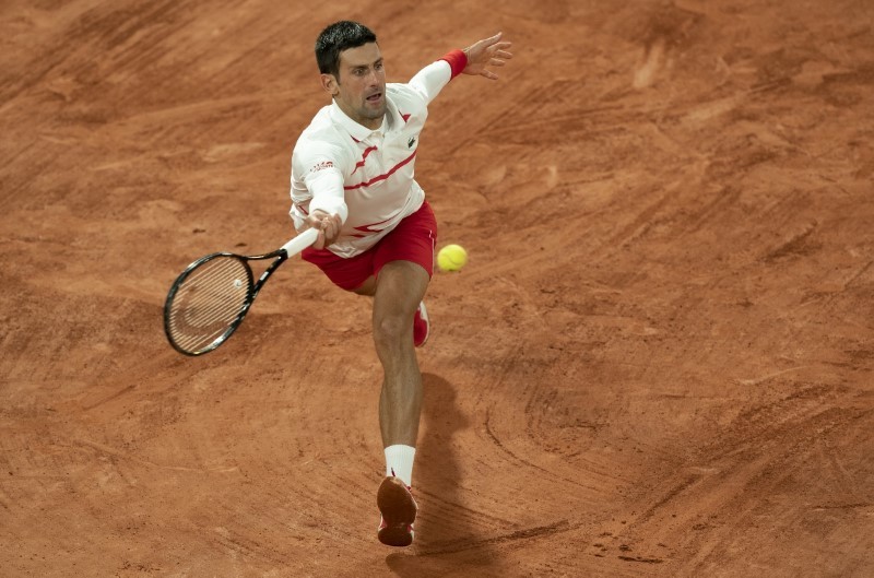 Djokovic (SRB) in action during his match against Daniel Elahi Gala (COL) on day seven at Stade Roland Garros. Mandatory Credit: Susan Mullane-USA TODAY Sports