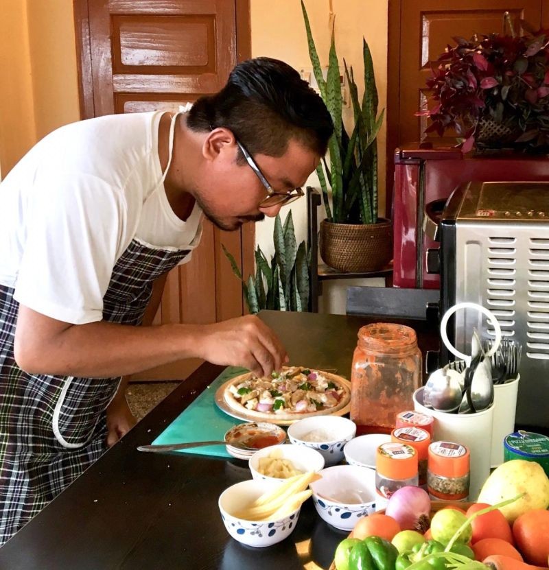 Hahao Chongloi who runs Gypsy Kitchen- a home based takeaway business usually gets orders online and deliver through the delivery companies in Dimapur. (Photo Courtesy: EduCentre Nagaland)