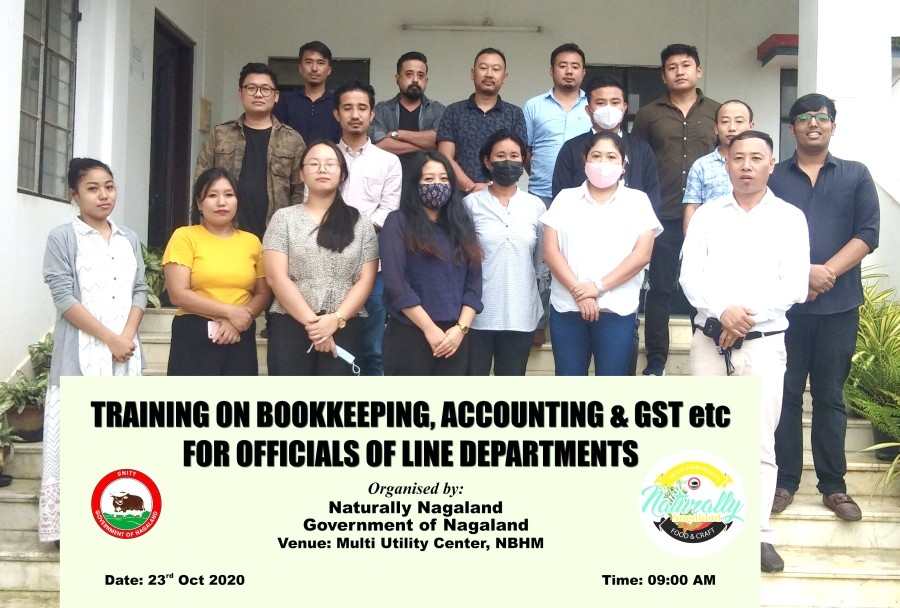 Officials and participants during the training programme on book keeping, accounting and GST for officials of line departments at NBHMs MUC on October 23.