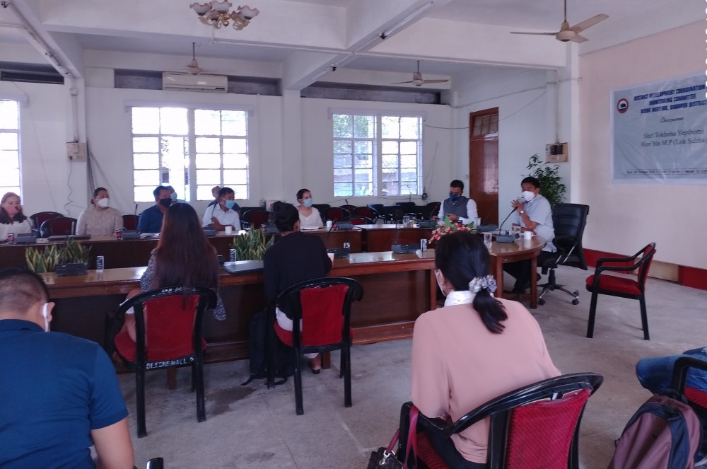 Attendees during the Dimapur District Coordination and Monitoring Committee (DISHA) meeting on October 26. (DIPR Photo)