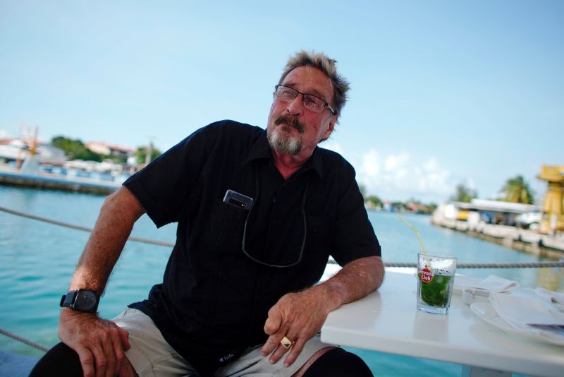 John McAfee, co-founder of McAfee Crypto Team and CEO of Luxcore and founder of McAfee Antivirus, speaks during an interview in Havana, Cuba on July 4, 2019. (REUTERS File Photo)