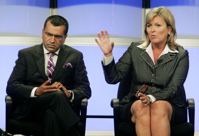 FILE PHOTO: Martin Bashir (L) takes part in a panel discussion at the ABC television network Summer press tour for television critics in Beverly Hills, California July 26, 2007. REUTERS/Fred Prouser/File Photo