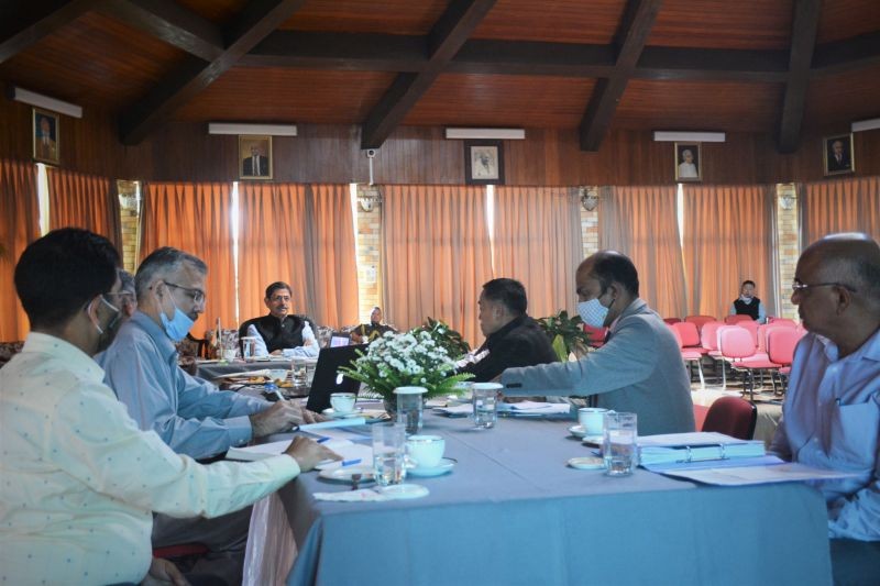 Nagaland Governor, RN Ravi with other officials during the review meeting on road projects on November 5.