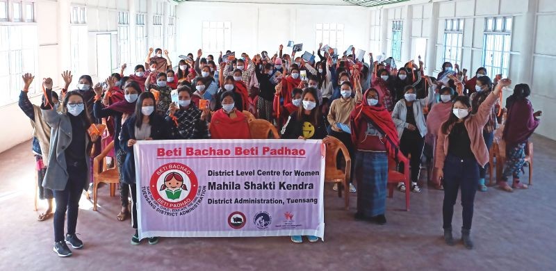 Participants during the observance of International Day for the Elimination of Violence against Women at Council Hall, Kuthur village on November 25.