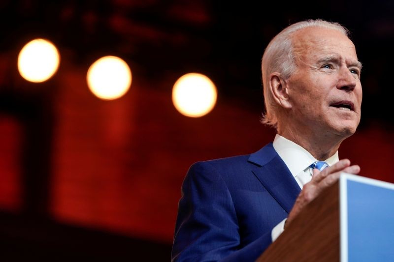 U.S. President-elect Joe Biden delivers a pre-Thanksgiving speech at his transition headquarters in Wilmington, Delaware, U.S., November 25, 2020. (REUTERS File Photo)