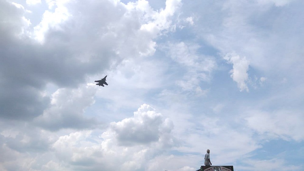 An Indian Air Force jet during a ‘routine flying practice’ conducted in coordination with the Dimapur airport’s Air Traffic Control in August 2019. (Morung File Photo)