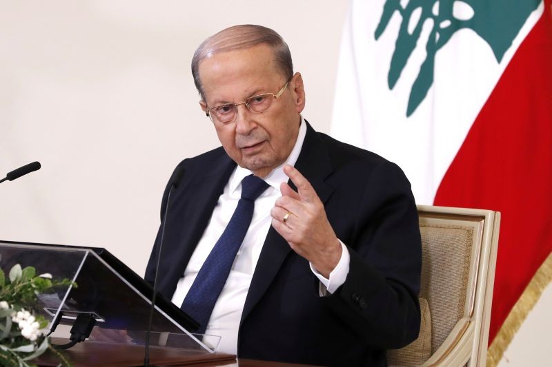 Lebanon's President Michel Aoun speaks during a news conference at the presidential palace in Baabda, Lebanon October 21, 2020. (REUTERS File photo)