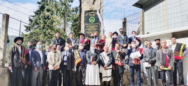 Naga Kuotsu Union leaders and others during golden jubilee celebration in Kohima on November 28.