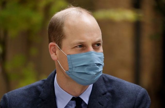 FILE PHOTO: Britain's Prince William wears a protective mask as he visits St. Bartholomew's Hospital in London, Britain October 20, 2020. Matt Dunham/Pool via REUTERS