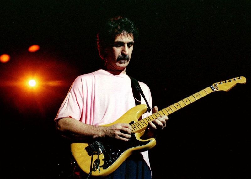 FILE PHOTO: Rock musician Frank Zappa shown at Washington D.C.'s Warner Theater in 1988/File Photo