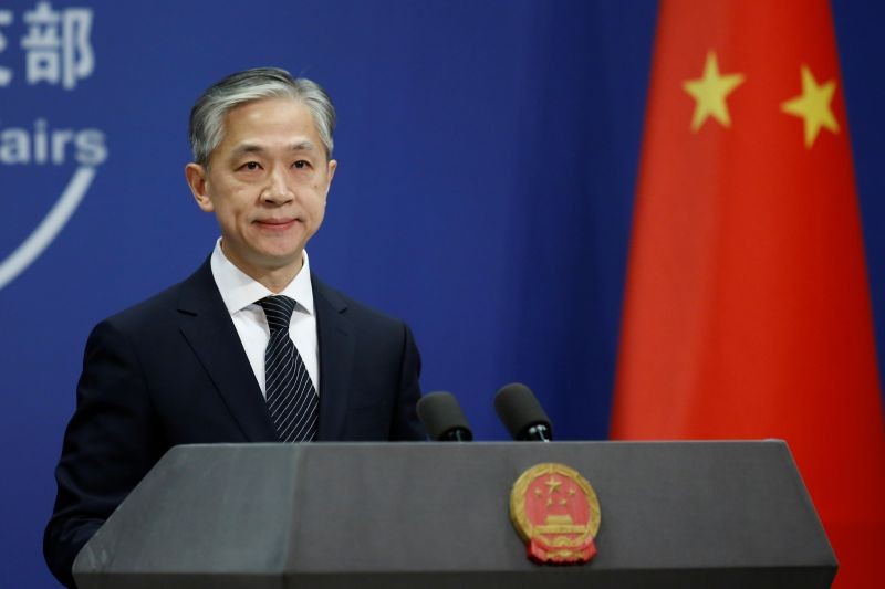 Chinese Foreign Ministry spokesman Wang Wenbin attends a news conference in Beijing, China November 9, 2020. (REUTERS Photo)