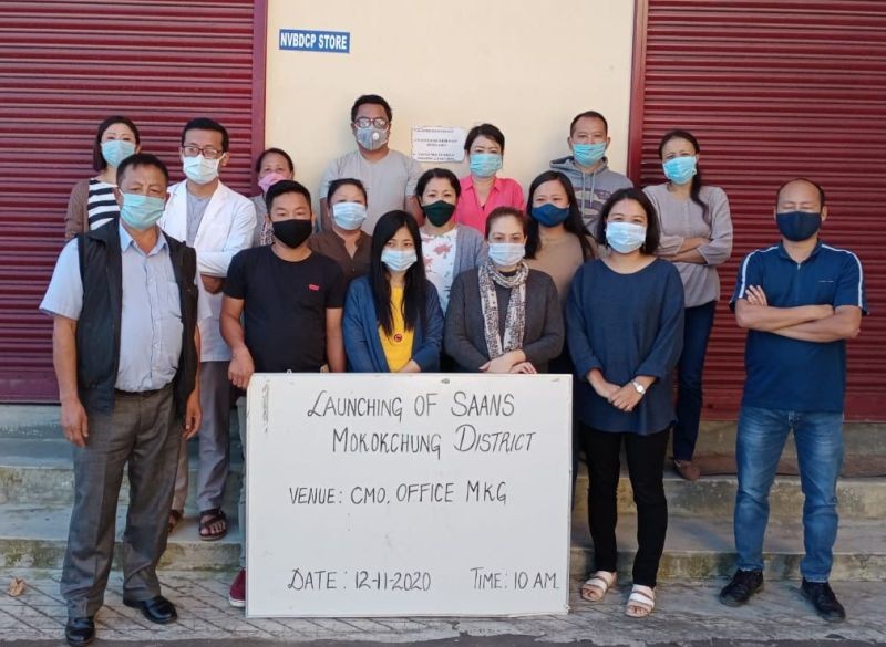 Officials and staff during the launching of Social Awareness & Action Plan to Neutralise Pneumonia Successfully Campaign at Mokokchung CMO office on November 12. (Photo Courtesy: CMO office Mokokchung)