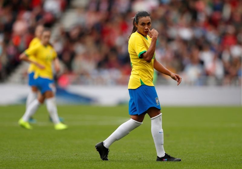 FILE PHOTO: Brazil's Marta reacts Action Images via Reuters/Lee Smith/File Photo