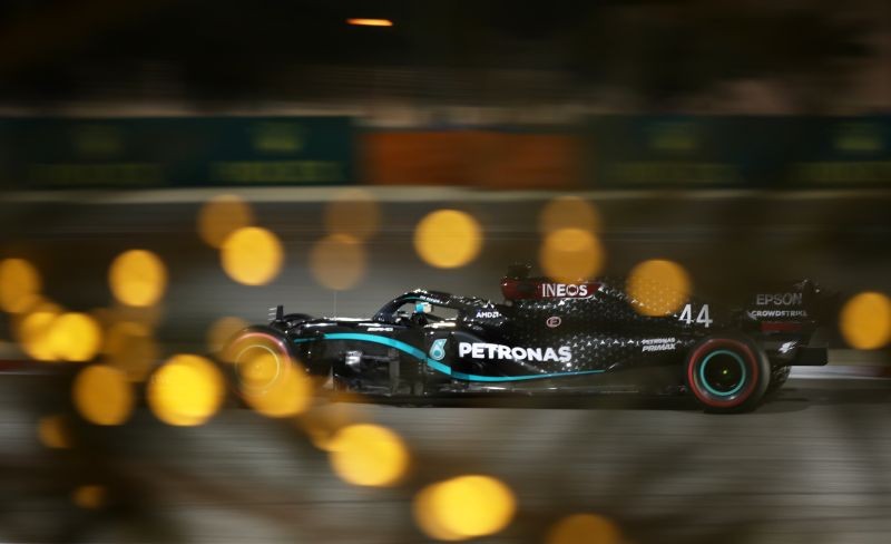Mercedes' Lewis Hamilton during qualifying Pool via REUTERS/Tolga Bozoglu
