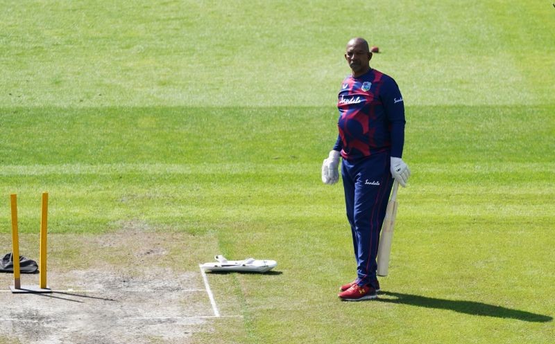 West Indies head coach Phil Simmons before the start of play, as play resumes behind closed doors following the outbreak of the coronavirus disease (COVID-19) Jon Super/Pool via REUTERS/Files
