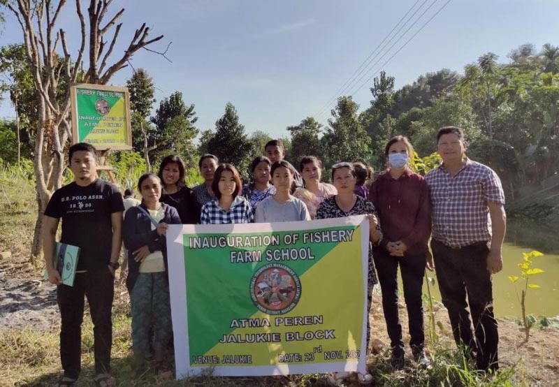 ATMA Jalukie block, Peren district inaugurated a fishery farm school at Jalukie town on November 23.