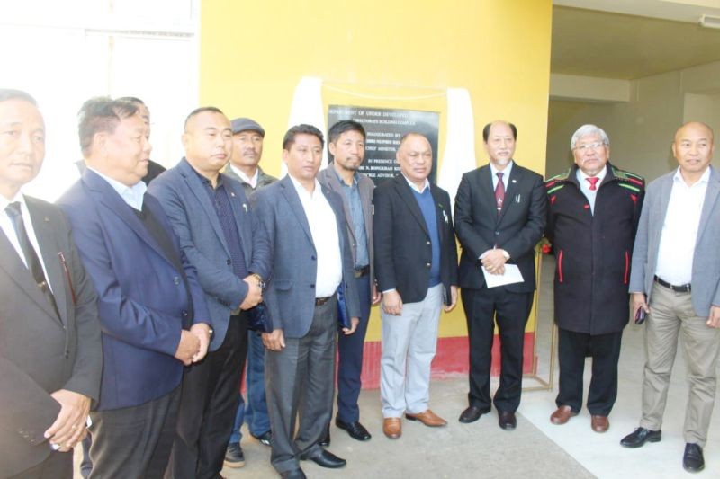 Chief Minister Neiphiu Rio and others during the inauguration of new directorate office building of DUDA in Kohima on March 1. (Morung Photo)