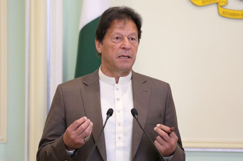 Pakistan's Prime Minister Imran Khan speaks during a joint news conference with Malaysia's Prime Minister Mahathir Mohamad (not pictured) in Putrajaya, Malaysia, February 4, 2020. (REUTERS File Photo)