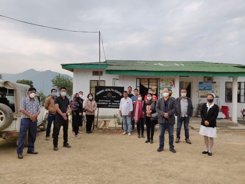Monitoring team from CMO Office, Zunheboto with others during the interaction with health unit staffs Ghathashi PHC held on November 21. (Photo Courtesy: CMO office Zunheboto)