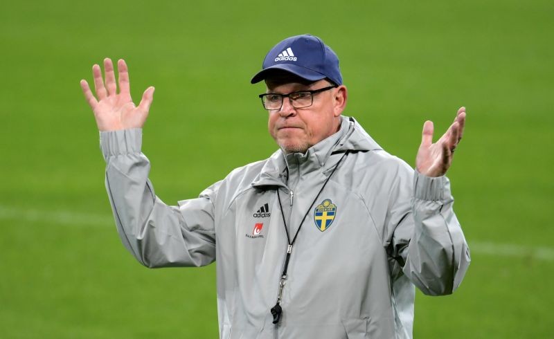 Sweden coach Janne Andersson during training? Anders Wiklund/TT News Agency via REUTERS