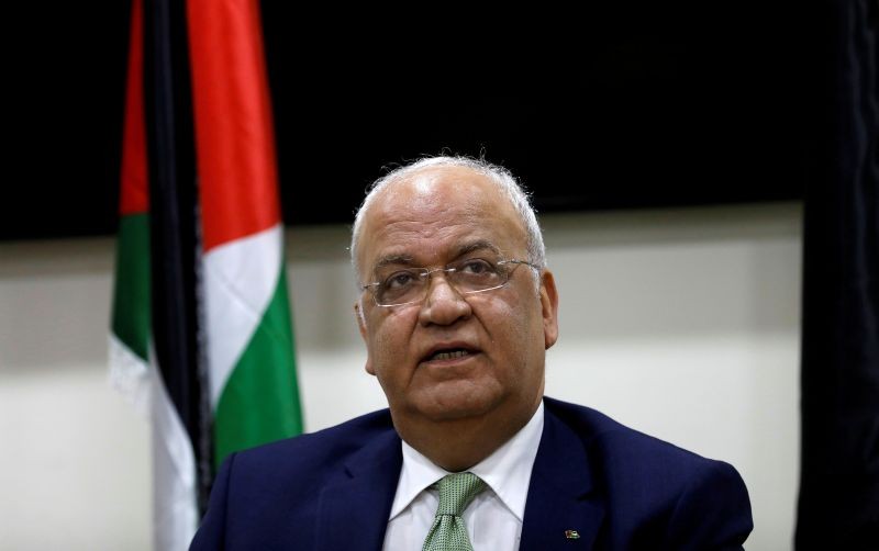 Chief Palestinian negotiator Saeb Erekat looks on during a news conference following his meeting with foreign diplomats, in Ramallah, in the Israeli-occupied West Bank January 30, 2019. (REUTERS File Photo)