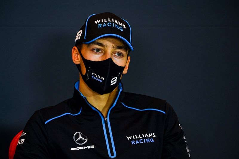 Williams' George Russell during a press conference FIA/Handout via REUTERS