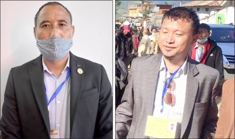 (Left) NDPP candidate for 14- Southern Angami-I AC Medo Yhokha (Right) Independent Candidate for 60 Pungro-Kiphire AC T Yangseo Sangtam