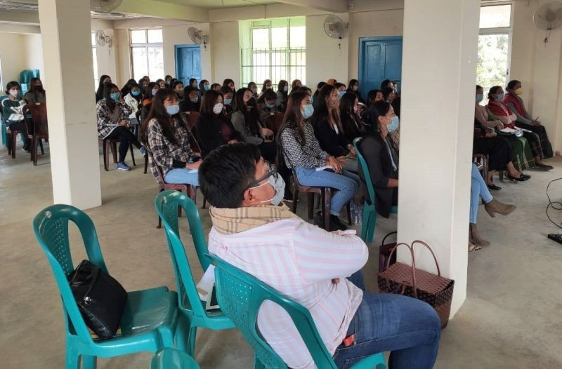 Section of the participants attending the awareness campaign on ‘women empowerment through entrepreneurship’ held at Pangti Baptist Ekhumkho Ki, Wokha on November 19. 