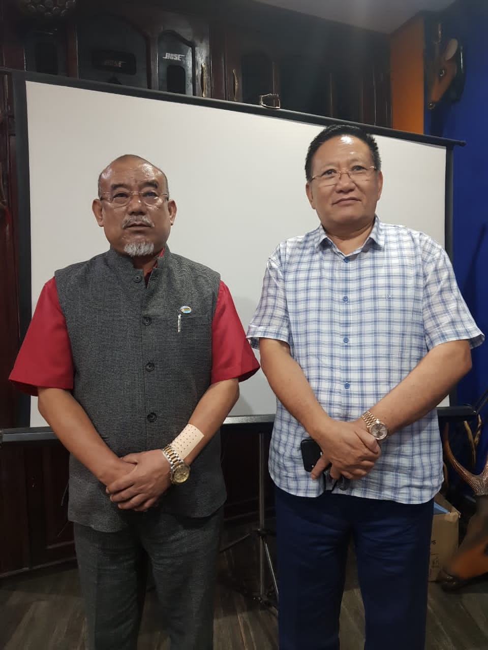Conveners of WC, NNPGs N Kitovi Zhimomi and Political Affairs Mission (PAM) of the NPF TR Zeliang during a consultative meet held at Dimapur on November 4.
