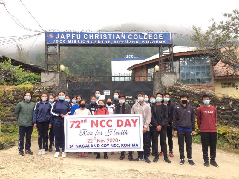 Cadets of Japfu Christian College and Kigwema GHS under 24 Nagaland (I) Coy NCC, Kohima organized ‘Run for Health’ on November 22.