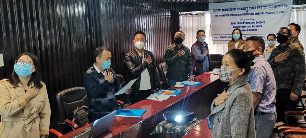 District Child Protection Officers takes pledge on ‘Jan Andolan Campaign’ to prevent the spread of COVID-19.