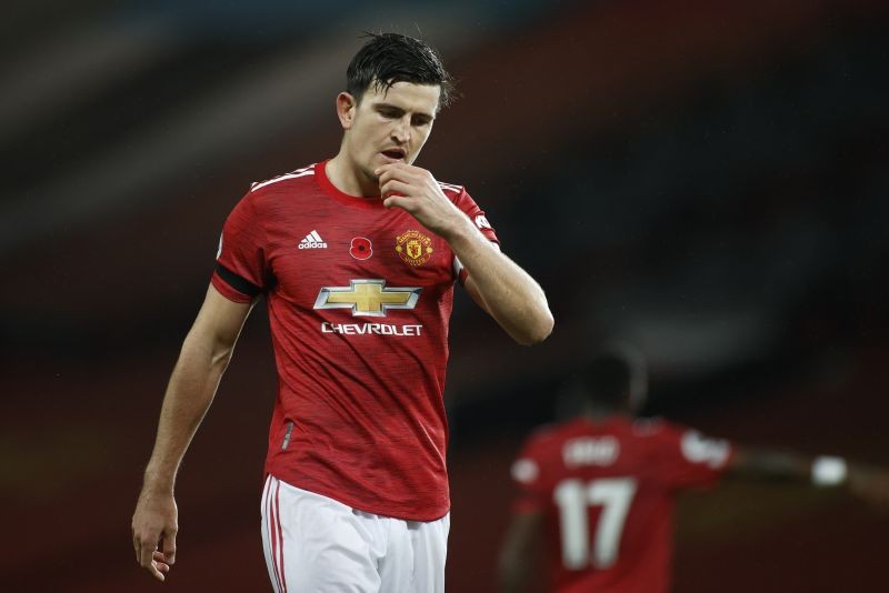 Manchester United's Harry Maguire reacts Pool via REUTERS/Phil Noble