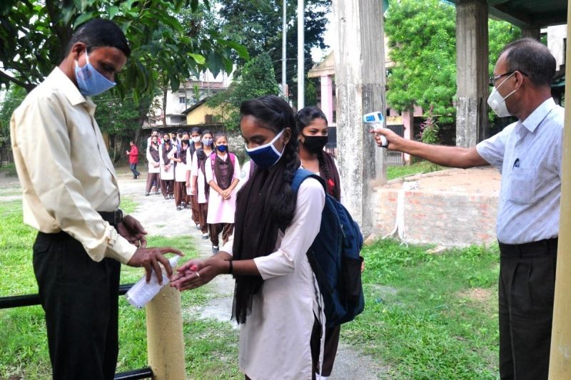 The educational institutions in Assam reopened on Monday after more than seven months, while the other northeastern states are yet to decide on the resumption of classes in schools on a regular basis, officials said. (IANS Photo)
