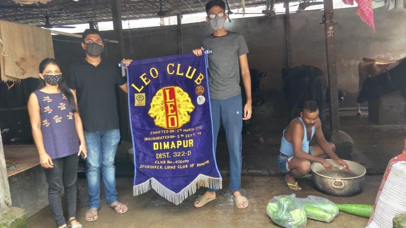 Leo Club of Dimapur visited a Gaushala home to 25 cows on Maha Purnima where they fed the cows with bottle gourd, cabbage, papaya, green grass, jaggery and wheat bran. The Project was headed by Leo Rishab Chhabra under the leadership of Leo Vishal Patni. (Photo Courtesy: Leo Club of Dimapur)