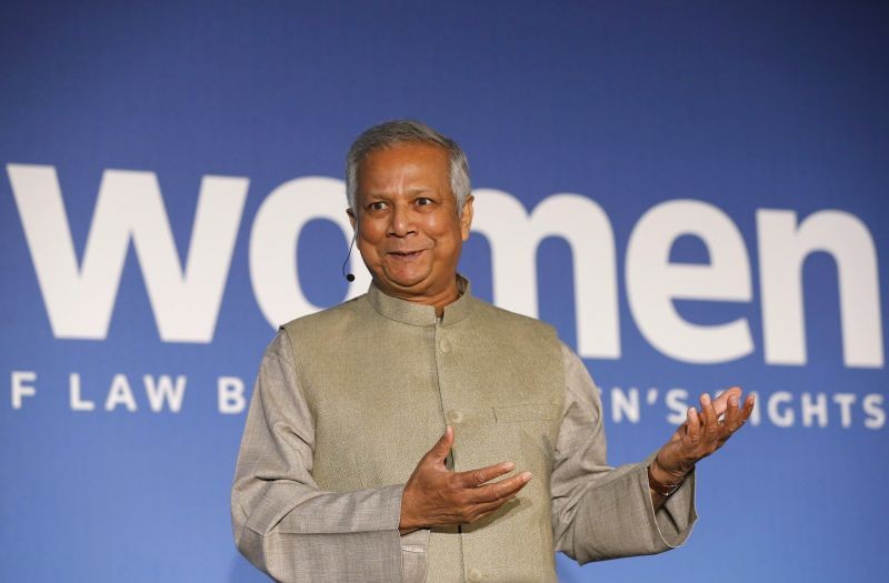 Nobel peace laureate Muhammad Yunus speaks at the Trust Women conference in London November 19, 2014. (REUTERS File Photo)