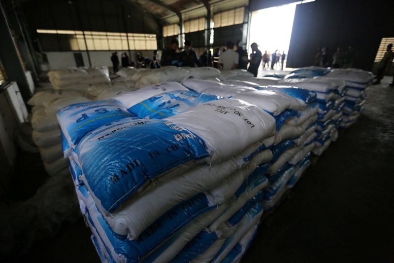 View of the product after officials seized 11.5 tonnes of ketamine, in the country's largest seizure ever, worth nearly 30 billion baht (~$991 million USD) at a warehouse in Chachoengsao, Thailand, November 12, 2020.  (REUTERS Photo)