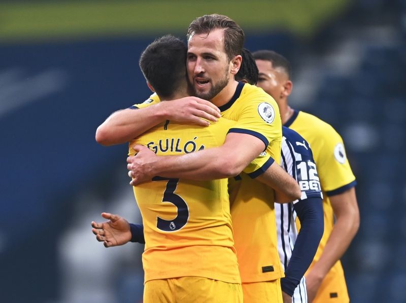 Soccer Football - Premier League - West Bromwich Albion v Tottenham Hotspur - The Hawthorns, West Bromwich, Britain - November 8, 2020 Tottenham Hotspur's Harry Kane celebrates after the match Pool via REUTERS/Laurence Griffiths