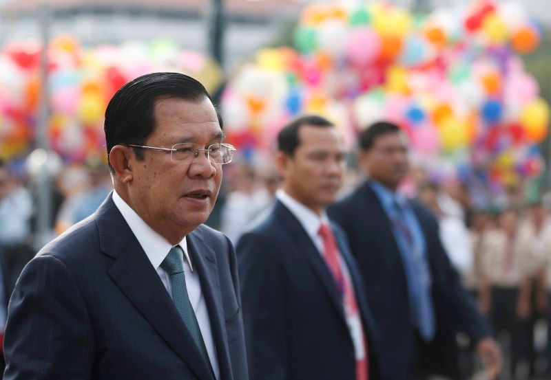 Cambodia's Prime Minister Hun Sen attends a celebrations marking the 66th anniversary of the country's independence from France, in central Phnom Penh, Cambodia, November 9, 2019. (REUTERS File Photo)