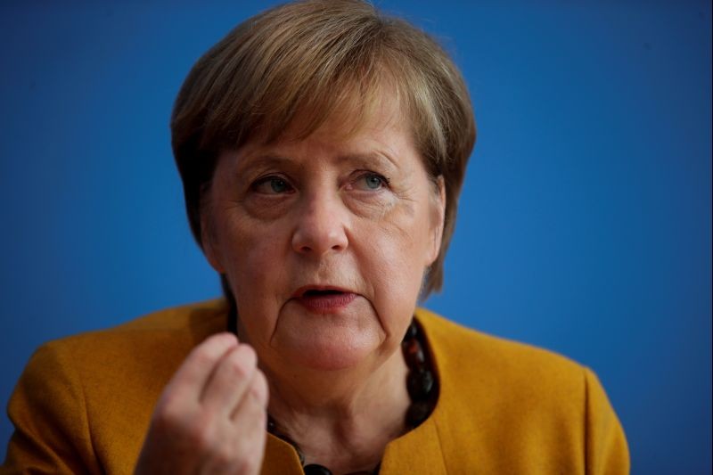 German Chancellor Angela Merkel holds a news conference at the Bundespressekonferenz after discussing with her cabinet new measures to contain the spread of the coronavirus disease (COVID-19), in Berlin, Germany, November 2, 2020. (REUTERS Photo)