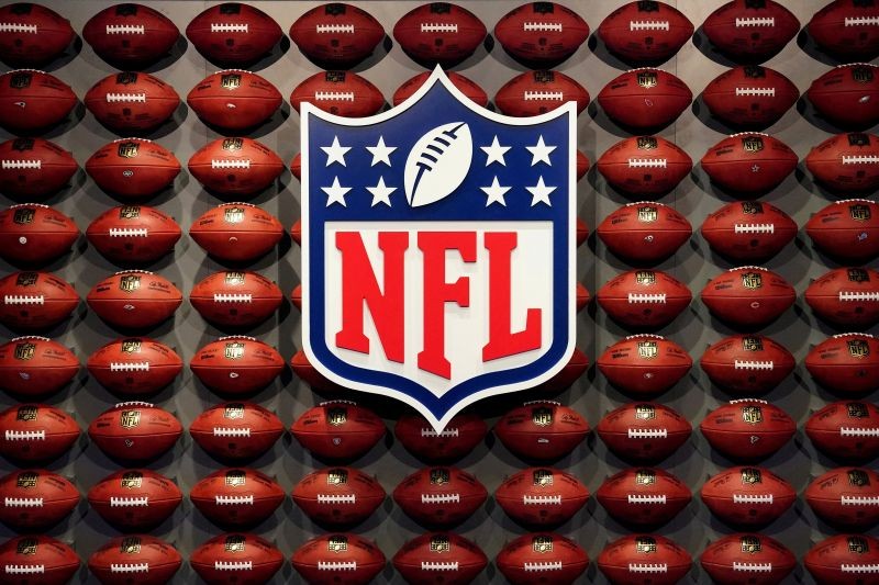 FILE PHOTO: The NFL logo is pictured at an event in the Manhattan borough of New York City, New York, U.S., November 30, 2017. REUTERS/Carlo Allegri/File Photo