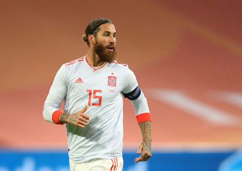 Spain’s Sergio Ramos during the match Pool via REUTERS/Dean Mouhtaropoulos/Files