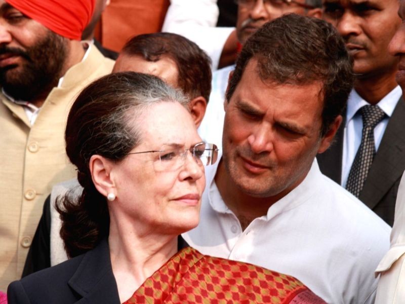 Congress President Sonia Gandhi and party leader Rahul Gandhi. (IANS File Photo)