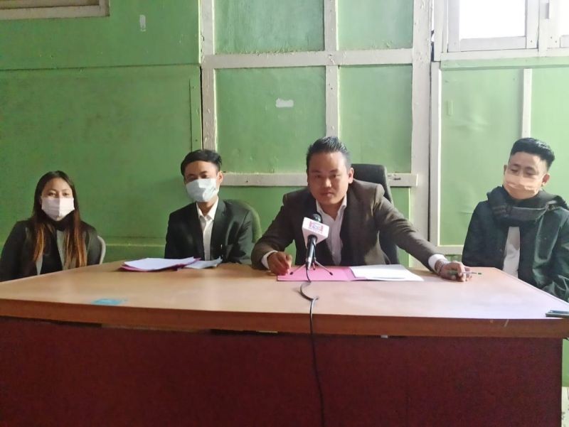 ANCSU officials during press conference in Kohima on November 25. (Morung Photo)