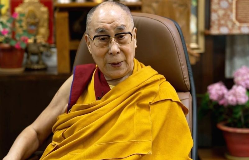 Tibetan spiritual leader the Dalai Lama message to members of the Tibetan community on the occasion of his 85th birthday from his residence in Dharamsala on July 6, 2020. (Facebook/@DalaiLama/IANS File Photo)